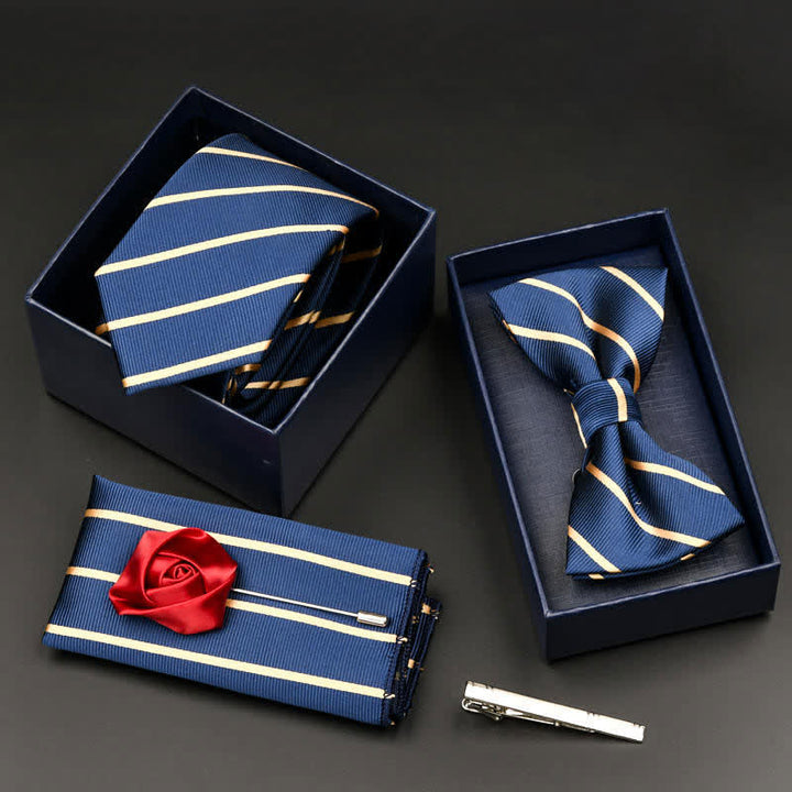 Set di 5 cravatte e papillon formali da uomo