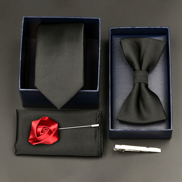 Set di 5 cravatte e papillon formali da uomo