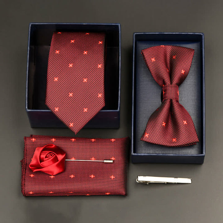 Set di 5 cravatte e papillon formali da uomo