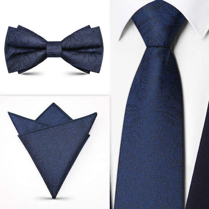 Set di 3 cravatte da uomo con motivo Paisley BowTie serie marrone