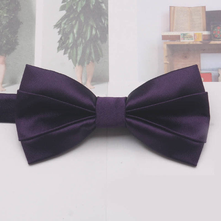 Papillon classico semplice casual da uomo, tinta unita