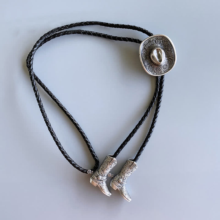 Cappello da cowboy country con ciondolo Bolo Tie