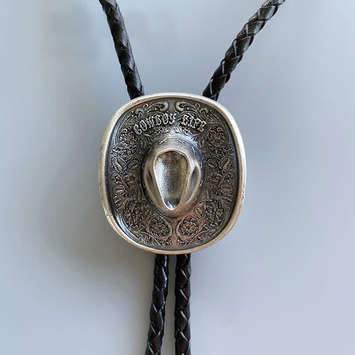 Cappello da cowboy country con ciondolo Bolo Tie