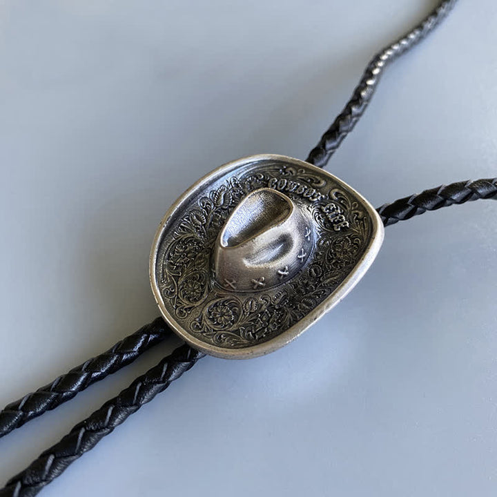 Cappello da cowboy country con ciondolo Bolo Tie