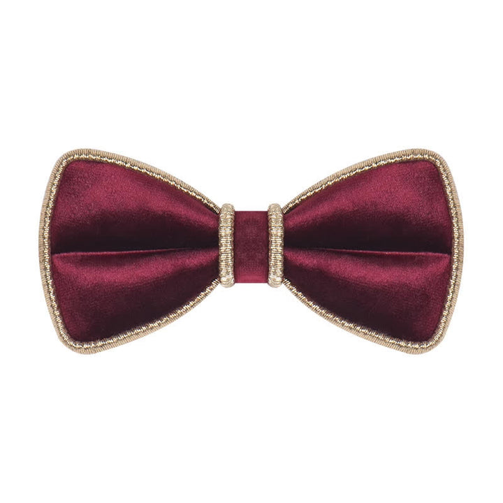 Papillon da uomo con bordo decorativo in velluto e brillantini