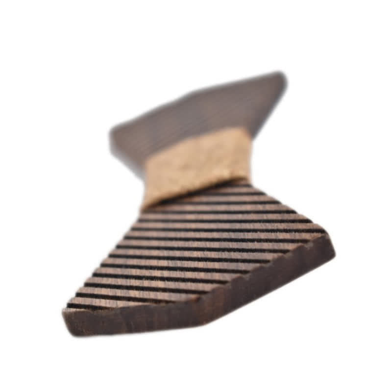 Papillon in legno a righe eleganti da uomo in noce nero