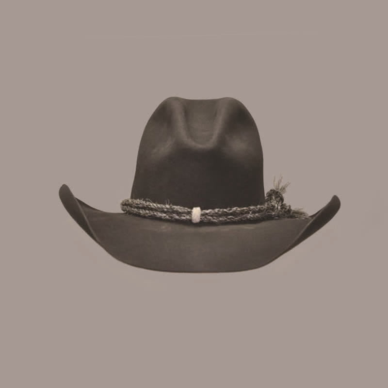 Cappello da cowboy in lana occidentale con tesa intrecciata Fedora