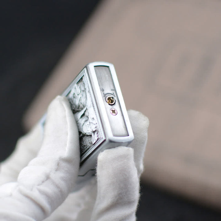 Accendino ricaricabile a butano con mola Howling Wolf