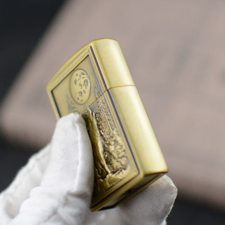 Accendino ricaricabile a butano con mola Howling Wolf