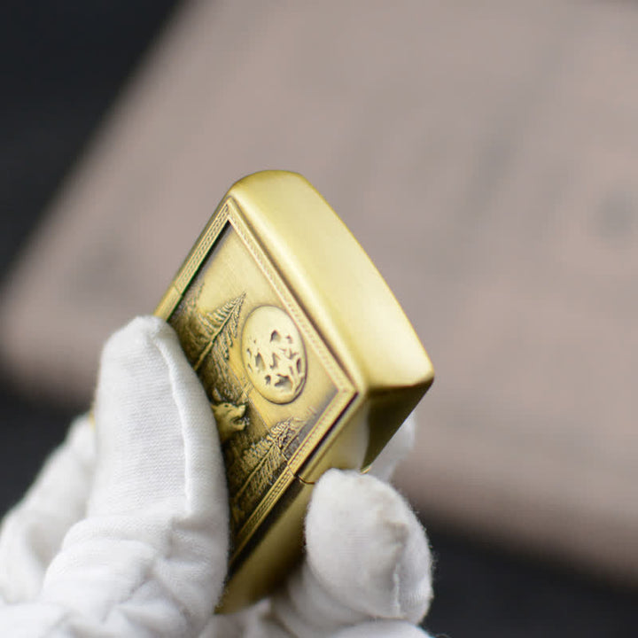 Accendino ricaricabile a butano con mola Howling Wolf