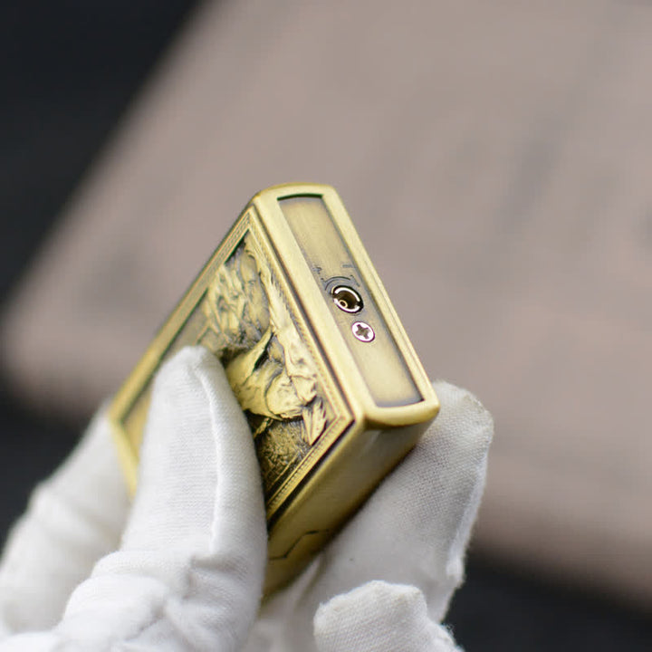 Accendino ricaricabile a butano con mola Howling Wolf