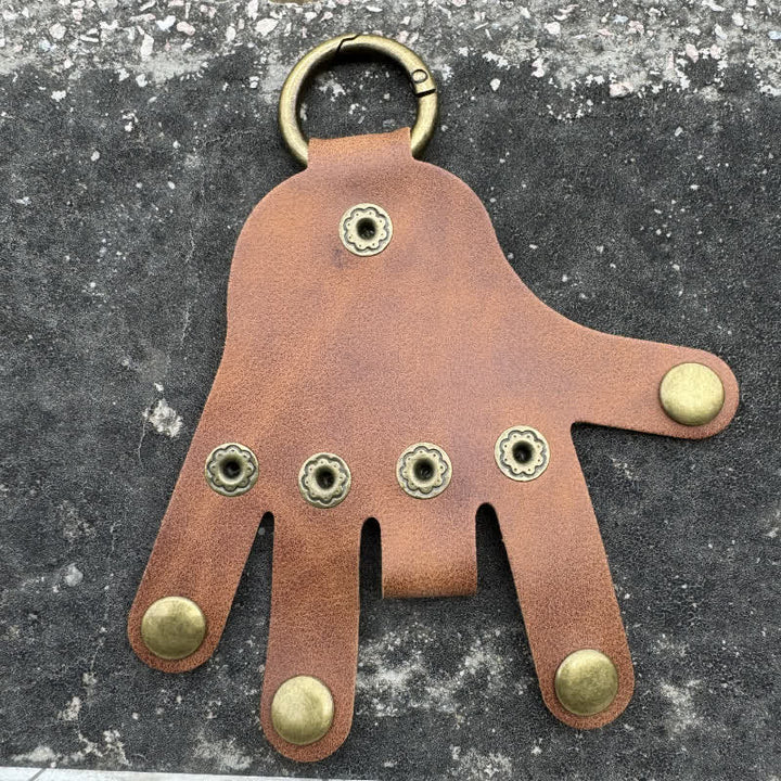 Portachiavi in pelle a forma di dito creativo e divertente
