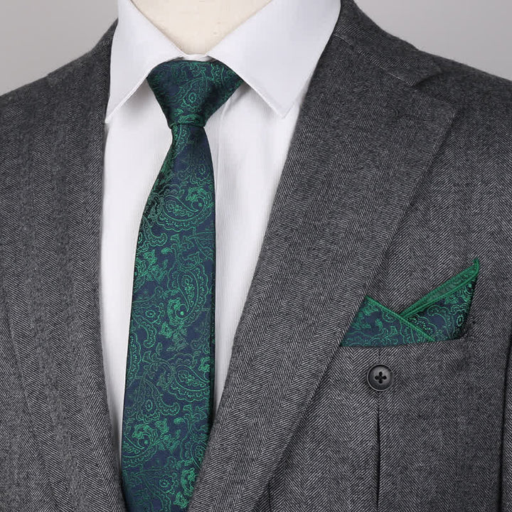 Set di 3 cravatte e papillon con motivo paisley fantasy da uomo