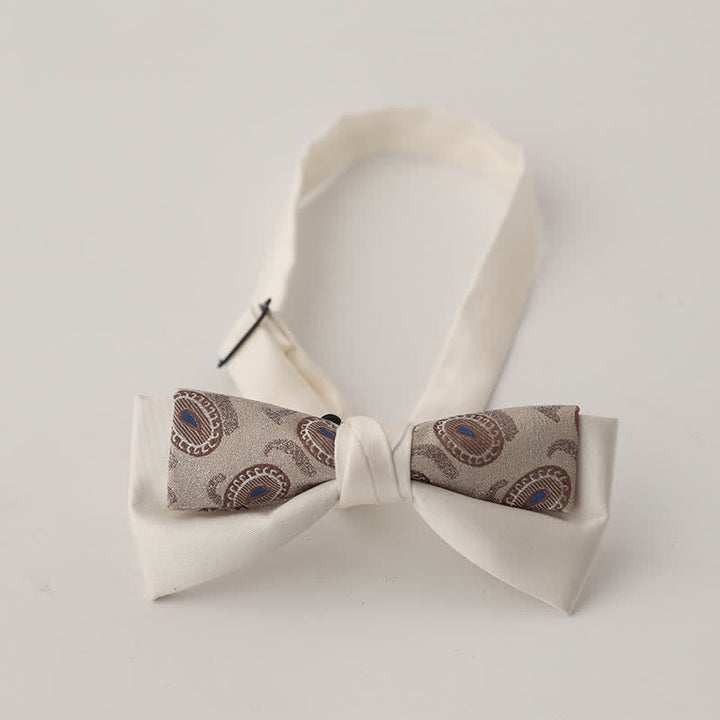 Papillon floreale patchwork a due strati da uomo unico
