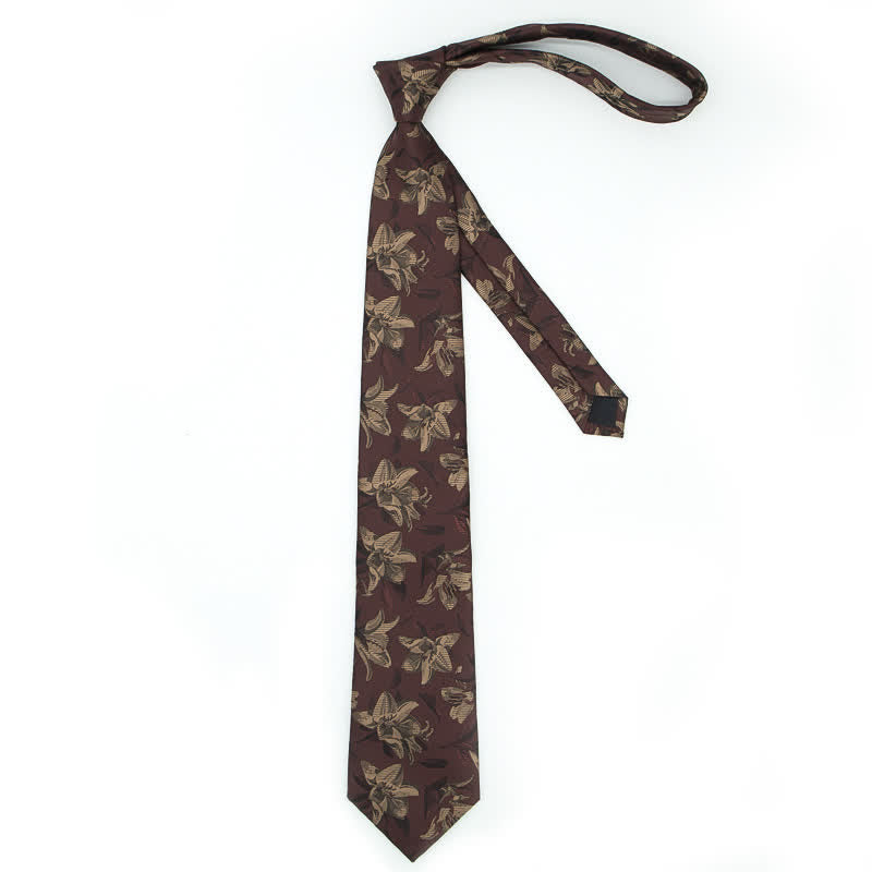 Set di 3 cravatte da uomo con motivo floreale grazioso e squisito
