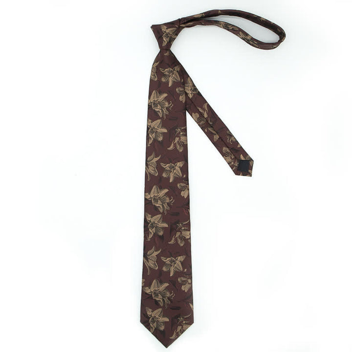 Set di 3 cravatte da uomo con motivo floreale grazioso e squisito