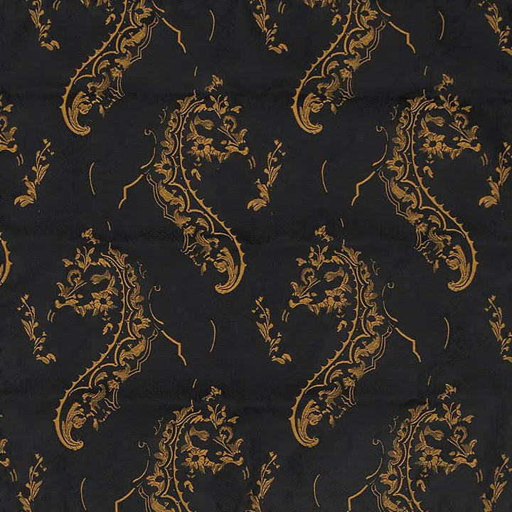 Set di 3 cravatte da uomo con ricamo Paisley squisito in oro e nero