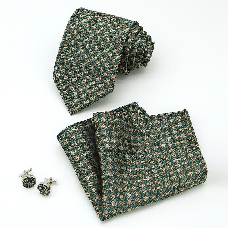 Set di 3 cravatte a quadri Gentlement da uomo