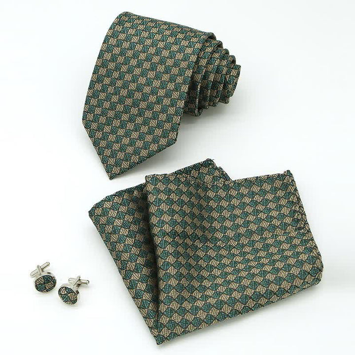 Set di 3 cravatte a quadri Gentlement da uomo