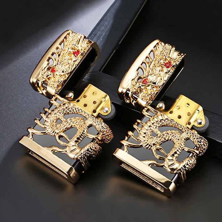 Accendino a cherosene ricaricabile Carving Domineering Dragon