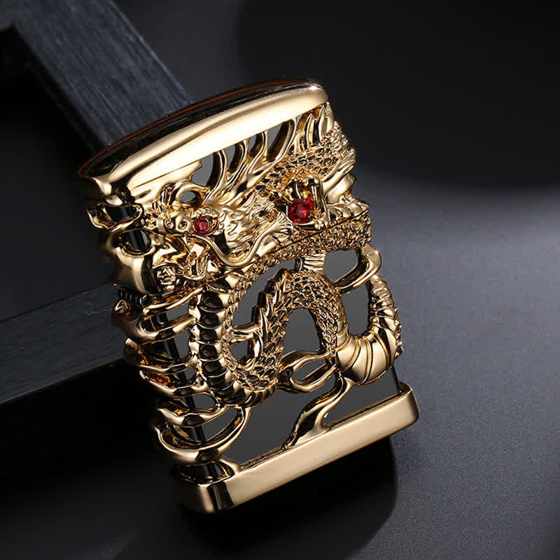 Accendino a cherosene ricaricabile Carving Domineering Dragon