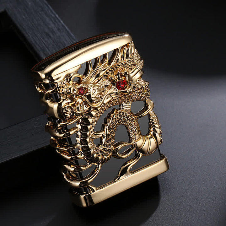 Accendino a cherosene ricaricabile Carving Domineering Dragon