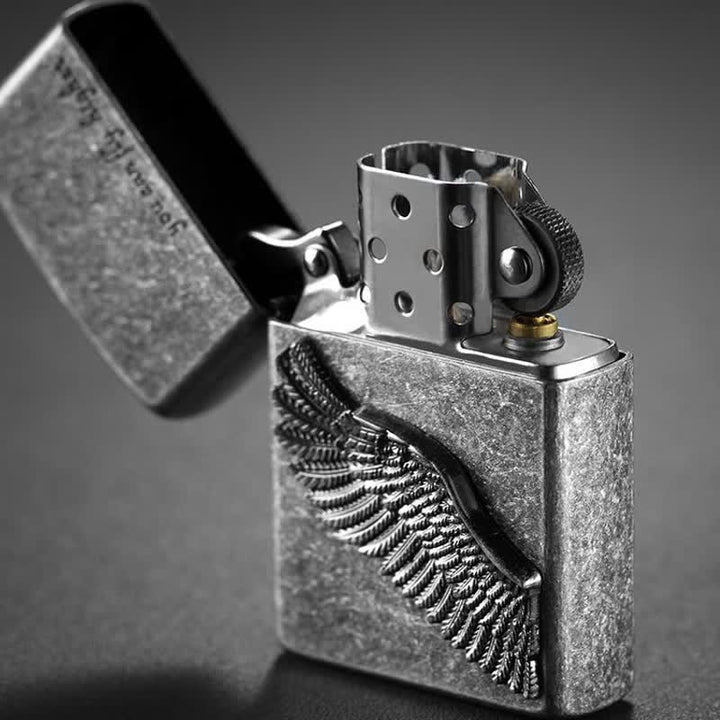 Accendino a cherosene ricaricabile Flying Angel Wings