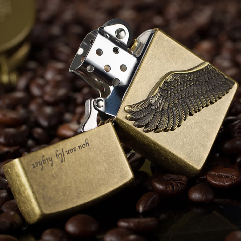 Accendino a cherosene ricaricabile Flying Angel Wings