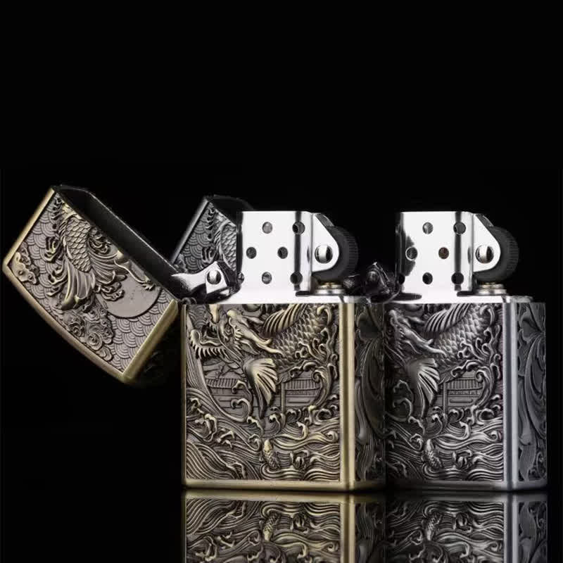 Accendino a cherosene ricaricabile Dragon Fish Relief