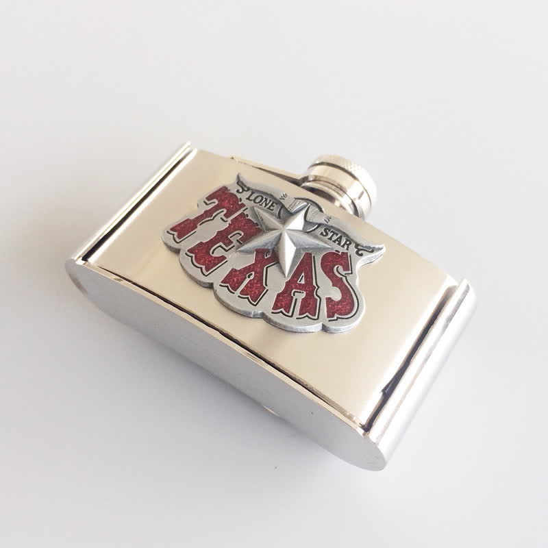 Cintura in pelle fai da te da 3oz Texas Star da uomo con fiaschetta nascosta
