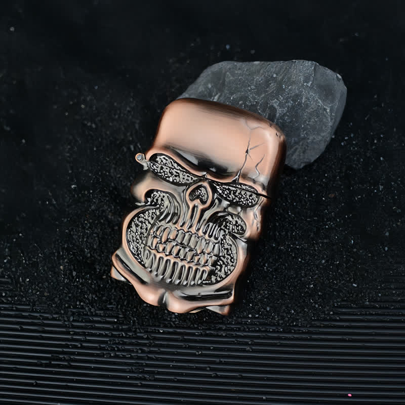 Accendino a cherosene ricaricabile con teschio armatura retrò resistente