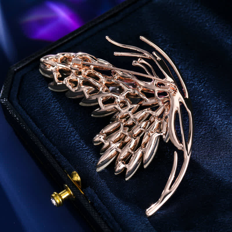 Spilla a farfalla rosa sfumato abbagliante da donna