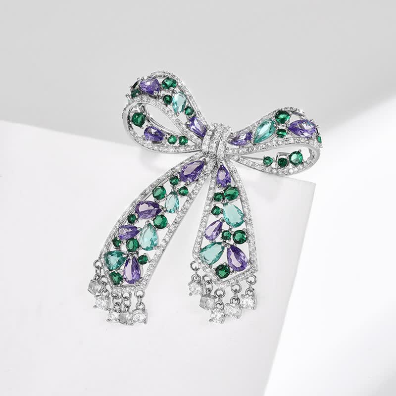 Spilla a fiocco con nappa di lusso leggera da donna