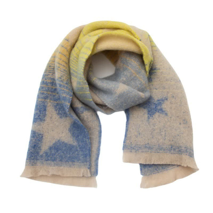 Sciarpa unisex spessa alla moda con stella a cinque punte