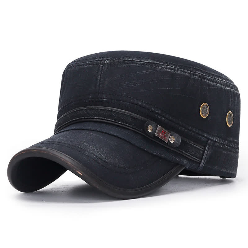 Cappello militare da cadetto in tessuto lavato