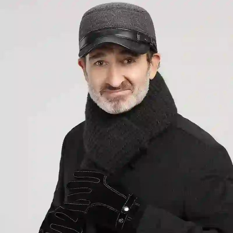 Cappello invernale caldo casual con cappuccio piatto