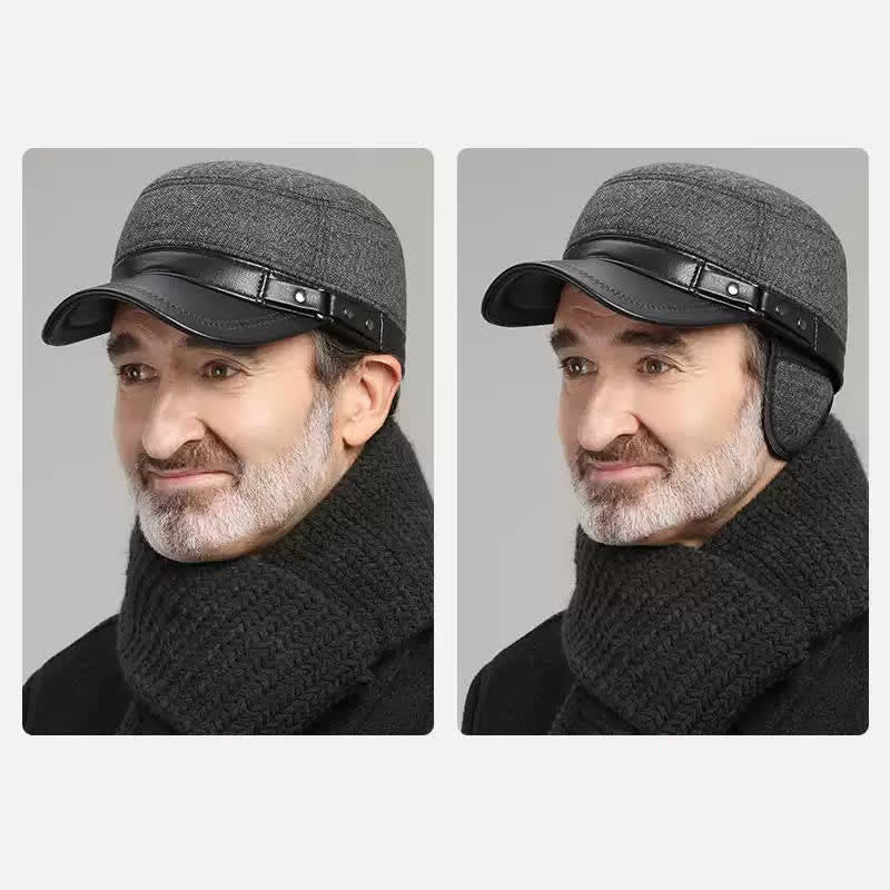 Cappello invernale caldo casual con cappuccio piatto