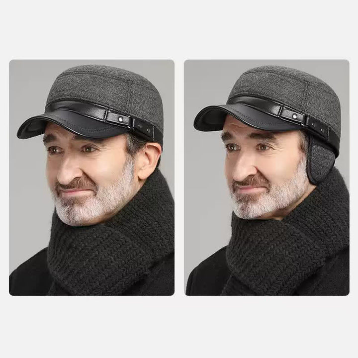Cappello invernale caldo casual con cappuccio piatto