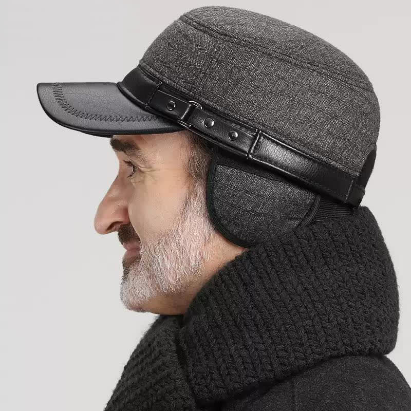 Cappello invernale caldo casual con cappuccio piatto