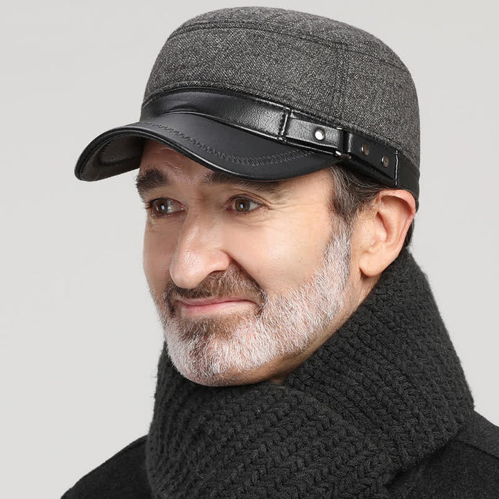 Cappello invernale caldo casual con cappuccio piatto