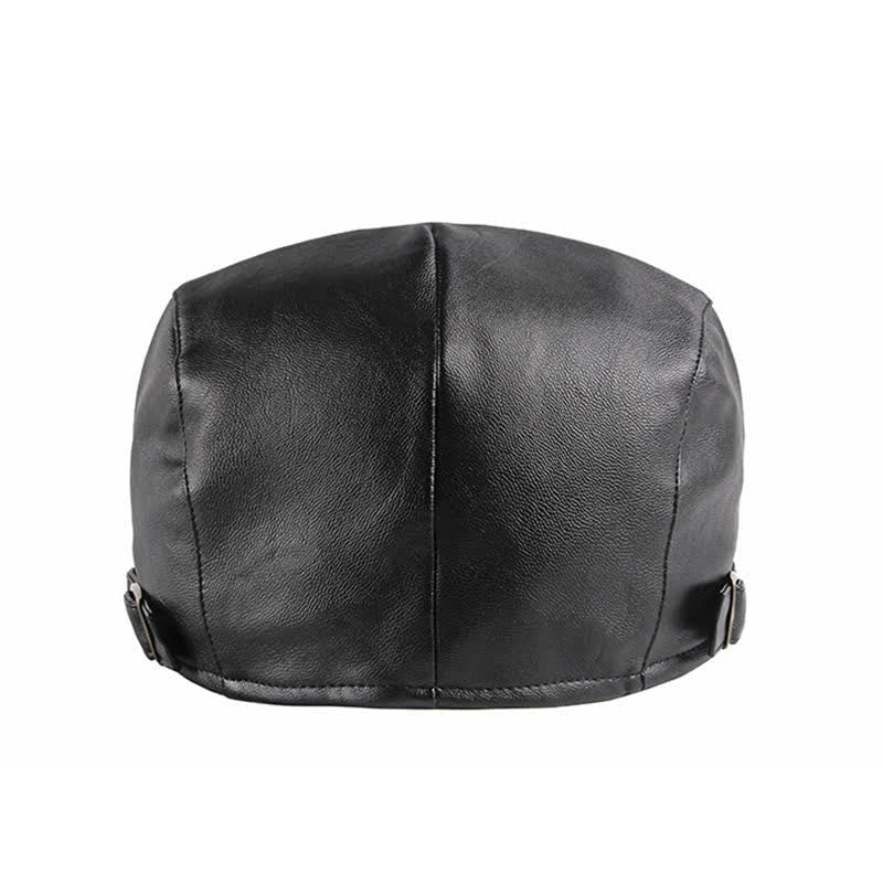 Cappello basco classico in pelle tinta unita Ivy