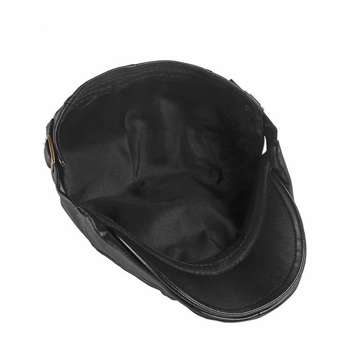 Cappello basco classico in pelle tinta unita Ivy