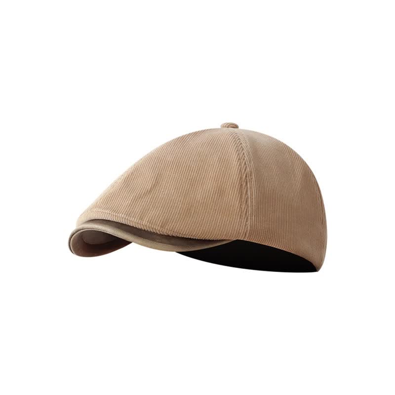 Cappello basco avanzato retrò in velluto a coste autunno inverno