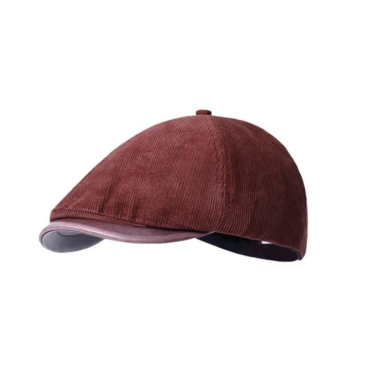 Cappello basco avanzato retrò in velluto a coste autunno inverno