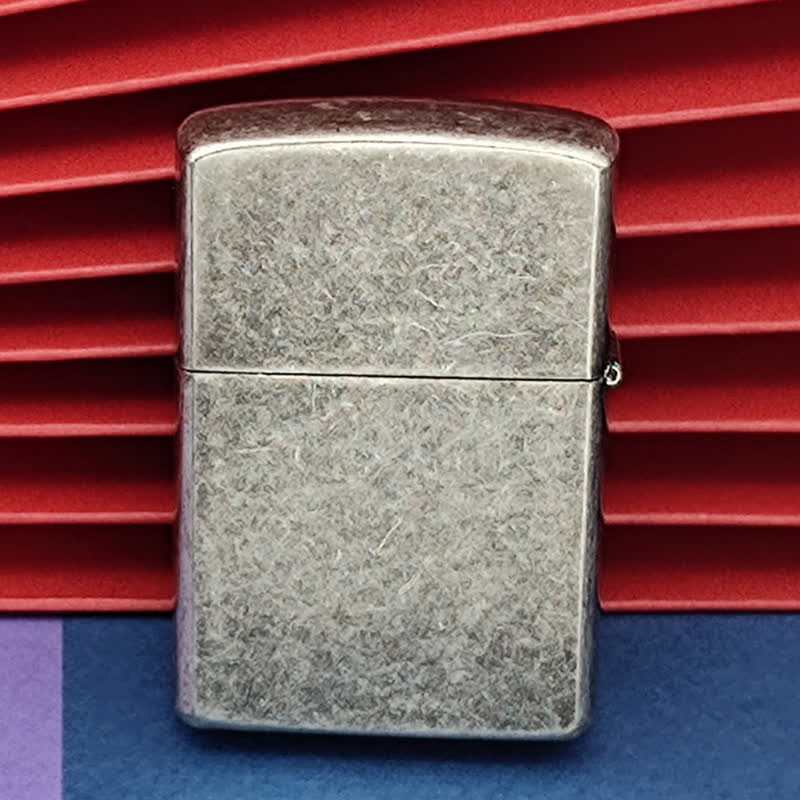 Accendino a cherosene ricaricabile in finto turchese con piuma d'aquila