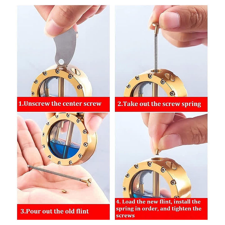 Accendino il cherosene ricaricabile con bottiglia trasparente