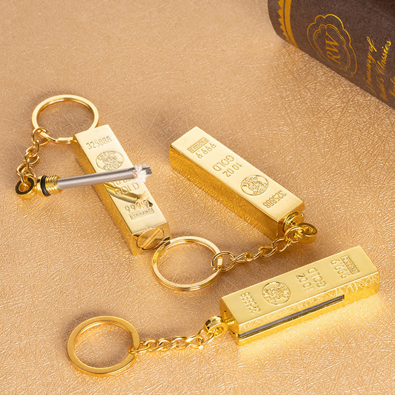 Accendino a olio ricaricabile con fiammifero da dollaro in oro