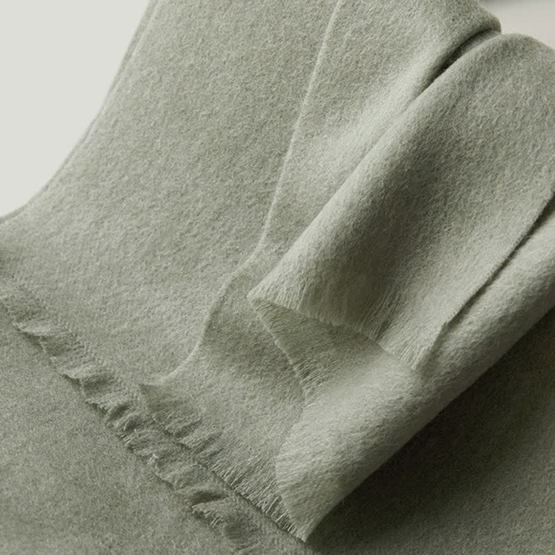 Scialle caldo unisex semplice tinta unita pura sciarpa di lana