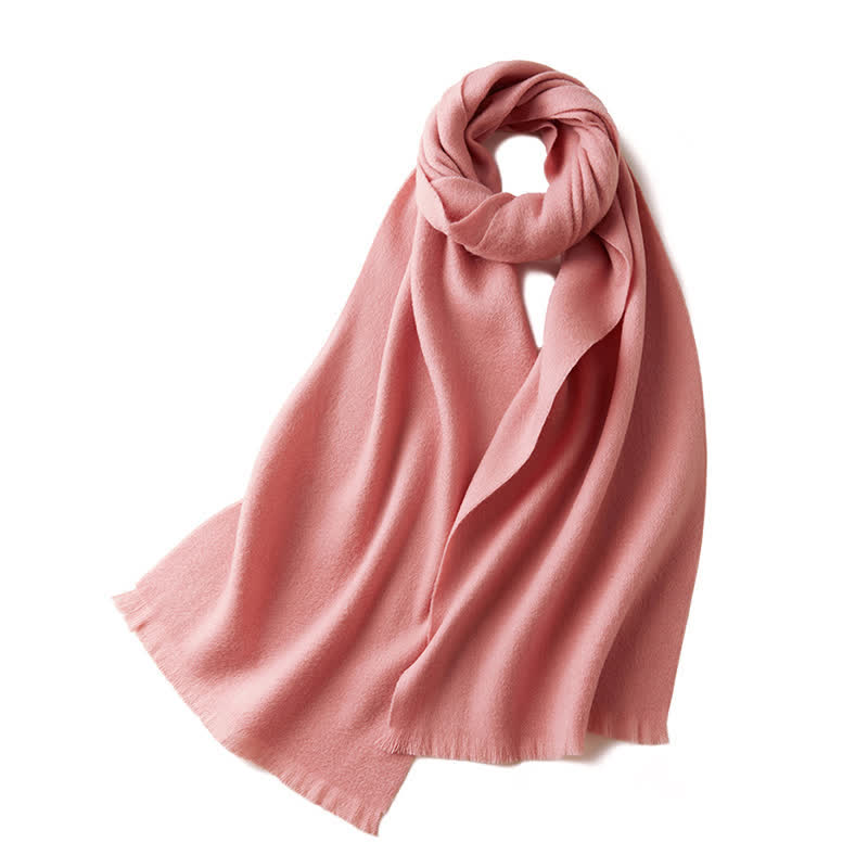 Scialle caldo unisex semplice tinta unita pura sciarpa di lana