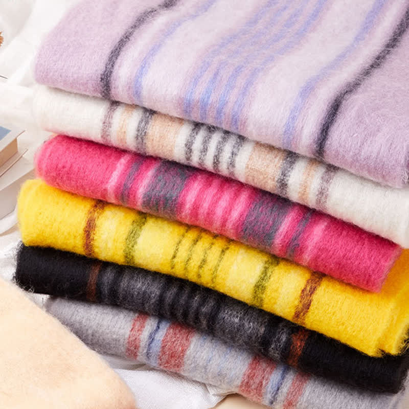 Sciarpa calda unisex classica con nappe a quadri